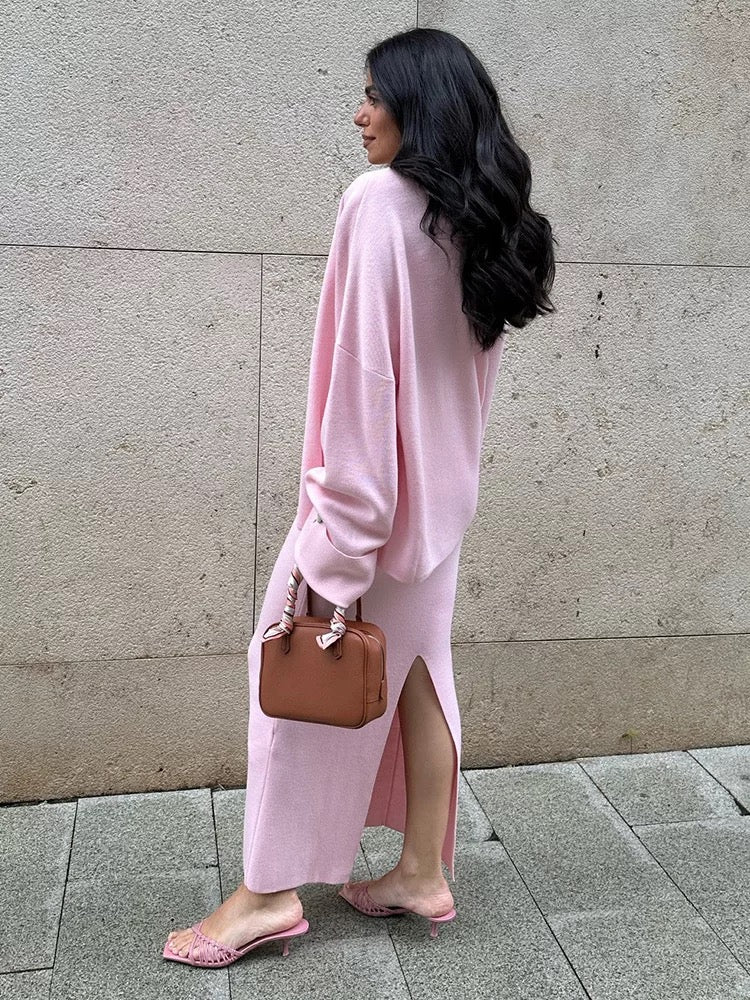 ニットカーディガン3点セットアンサンブル