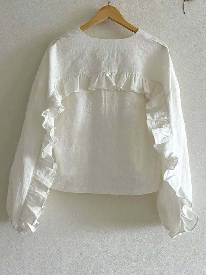 フリル付きブラウスショーツセット