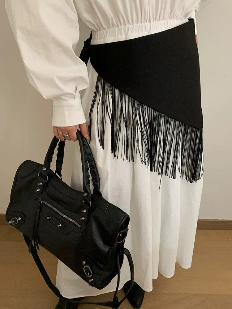 フリンジラップスカーフ