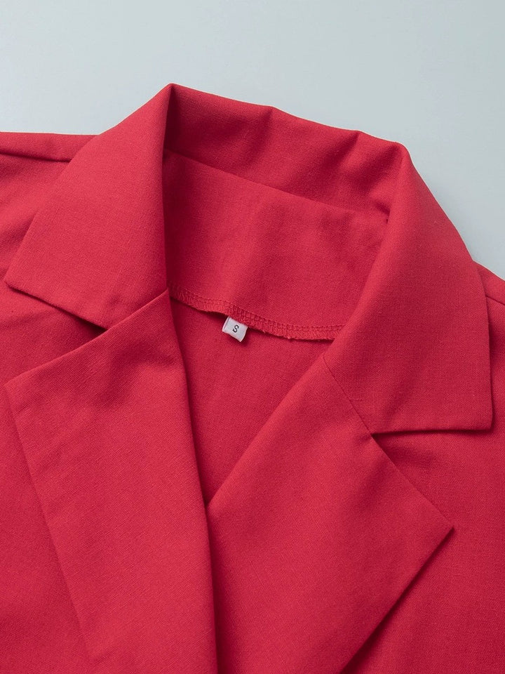 オープンカラーラップロングジャケット