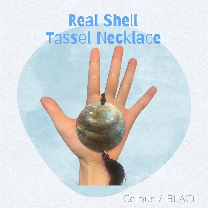 【アウトレット】(即納) リアルシェルタッセルネックレス