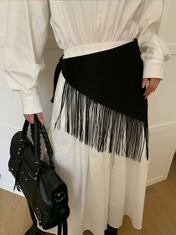 フリンジラップスカーフ