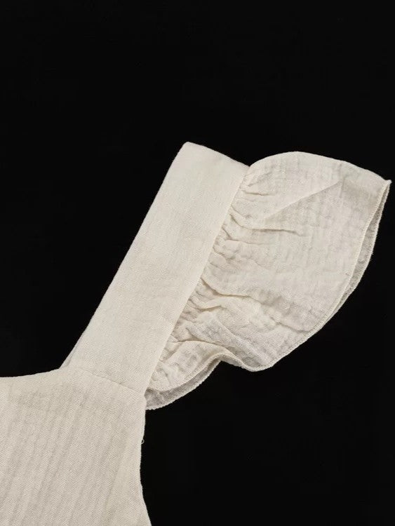 モスリンコットンフリルチュニックパンツセット