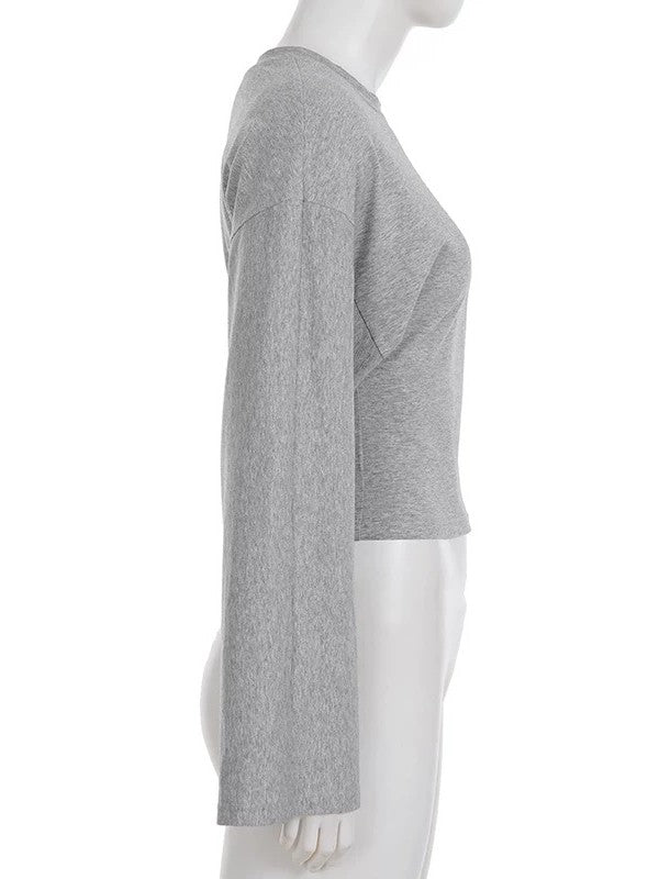 ワイドスリーブカットソートップス