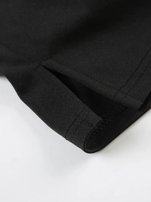 サイドスリットヘムカプリパンツ