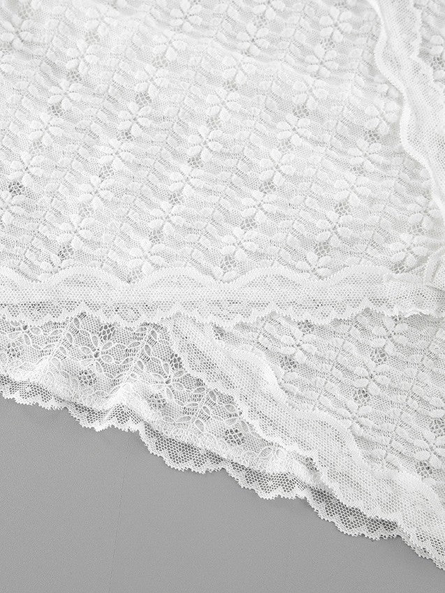 総レースカシュクールトップス