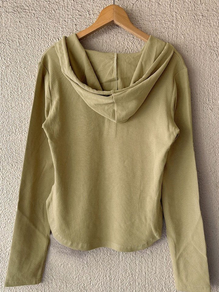 【 Select 】コットンブレンドヘンリーネックフーディー