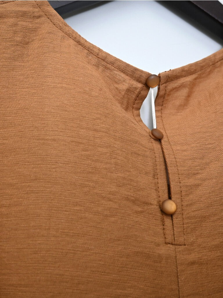 【 Select 】リネンタッチタイ付きスリーブレスワンピース