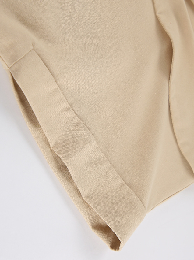 リネンブレンドスリーブレスジャケットショーツセット