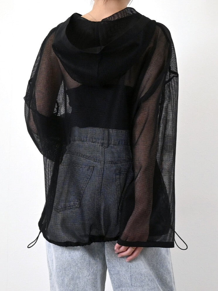 【 Select 】メッシュカットソーフーディープルオーバー
