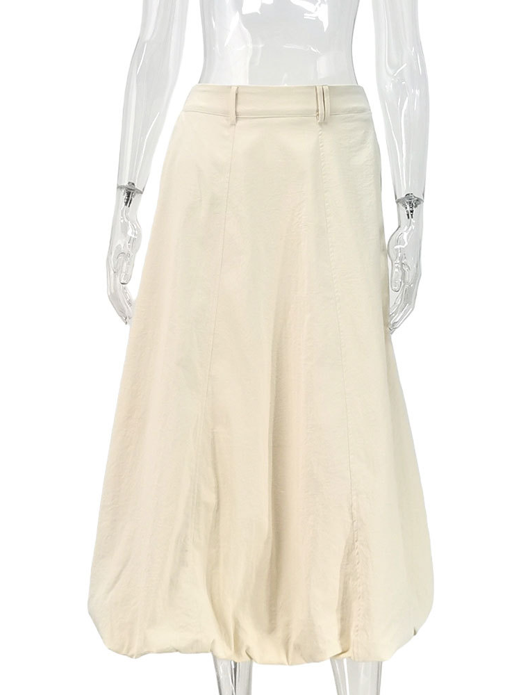 バルーンシルエットミディスカート