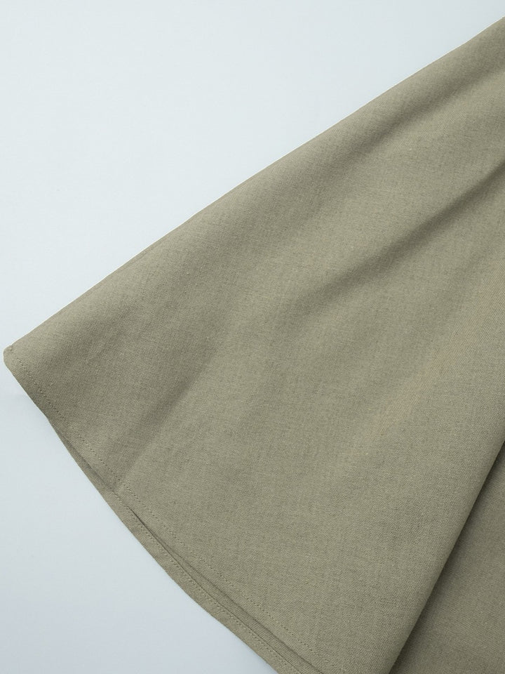 綿麻セパレートスリーブレスワンピース