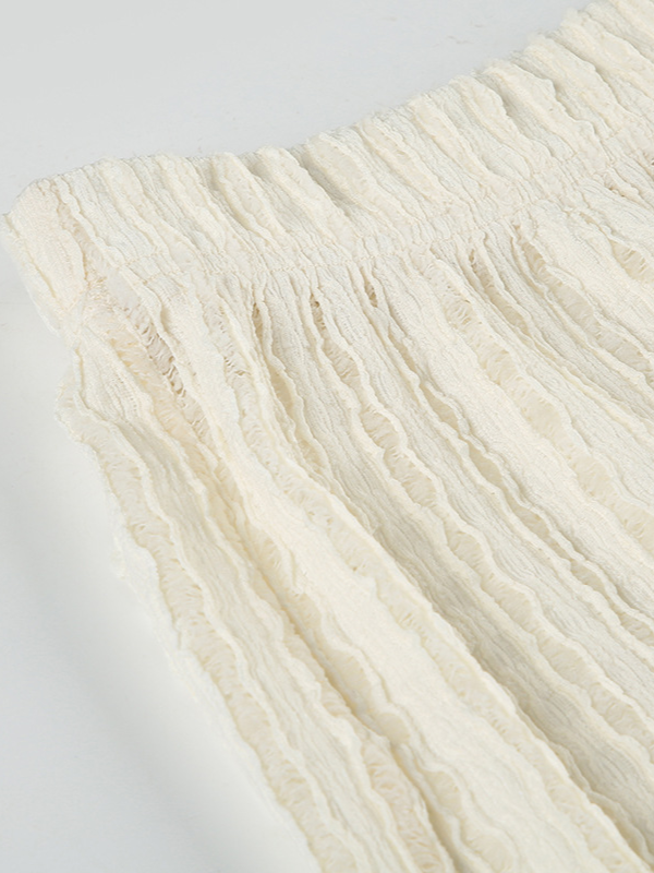 ストライプシアーテクスチャーリラックスパンツ