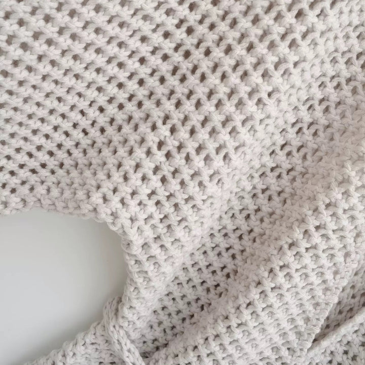 メッシュニットソリッドカラーラップカーディガン