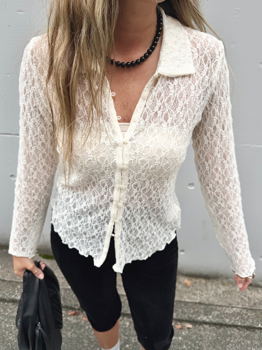 【 Select 】シアーレースPoloシャツ