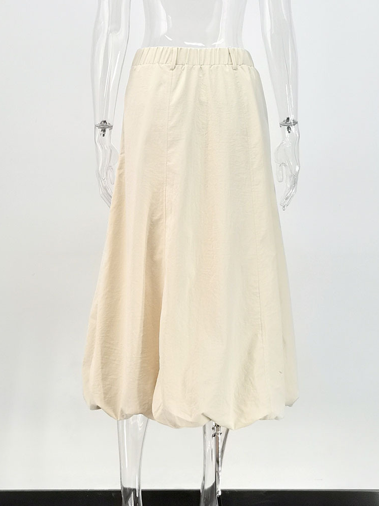 バルーンシルエットミディスカート