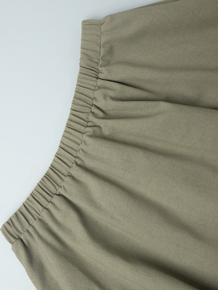 綿麻セパレートスリーブレスワンピース