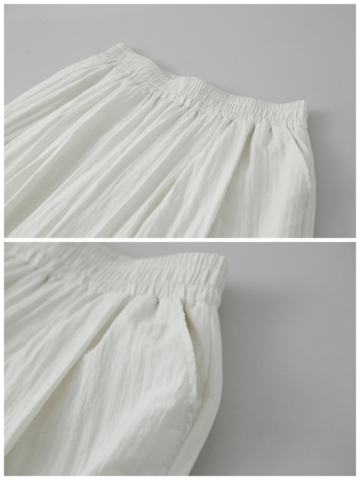バンブーテクスチャーバルーンパンツ