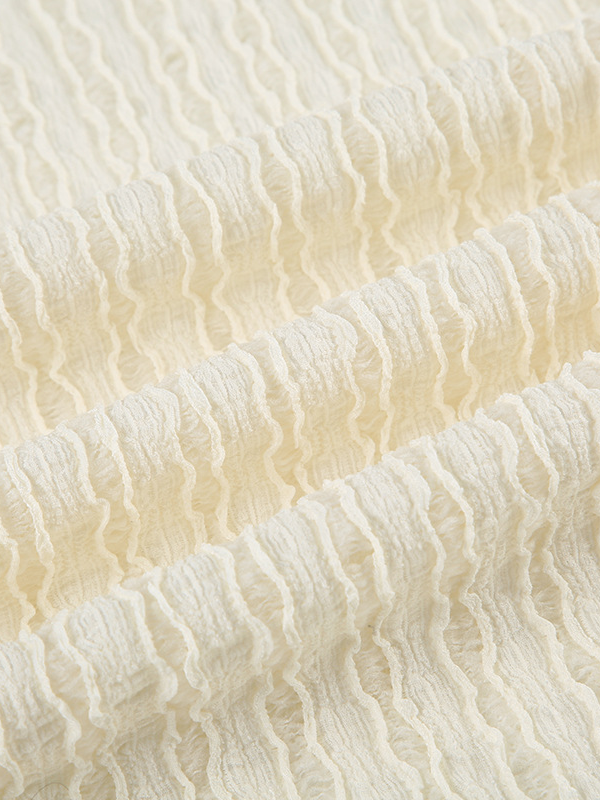 ストライプシアーテクスチャーリラックスパンツ