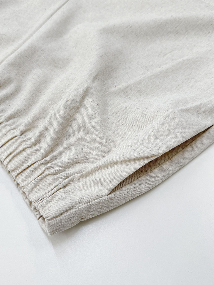 ナチュラルフリルレースアップブラウスショーツセット