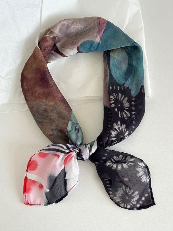 パッチワークフラワースカーフ