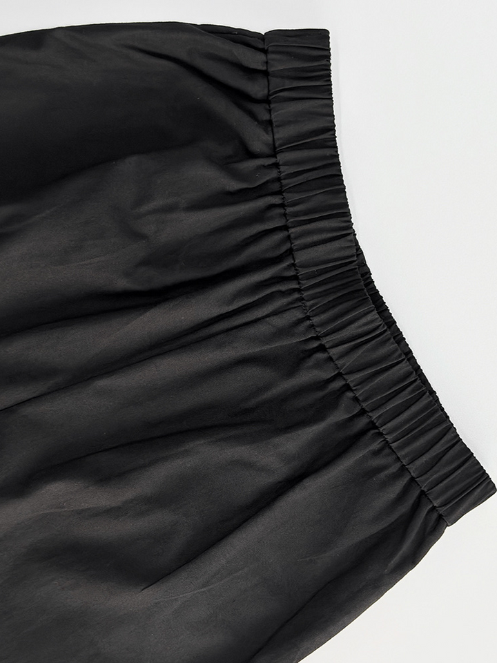 レースアップスリーブレスチュニックフレアパンツセット