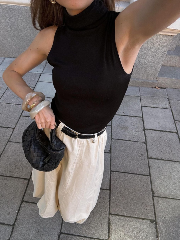 バルーンシルエットミディスカート