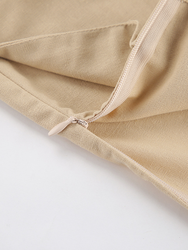 リネンブレンドスリーブレスジャケットショーツセット