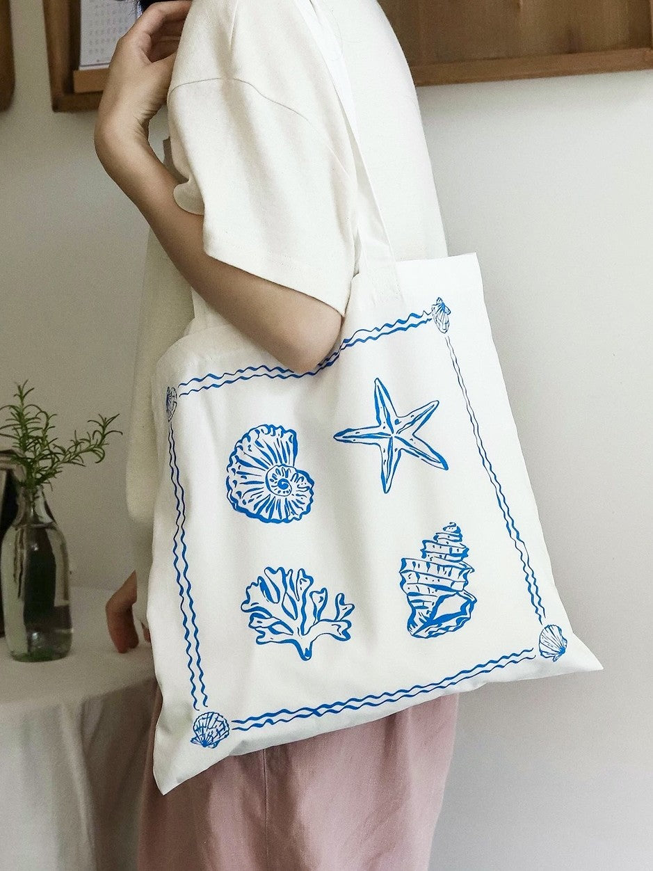 Coral Shell プリントトートバッグ