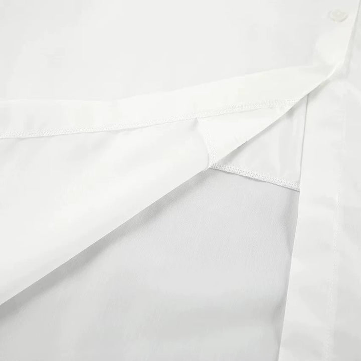 フロントスリットシャツマキシワンピース