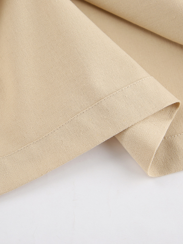 リネンブレンドスリーブレスジャケットショーツセット