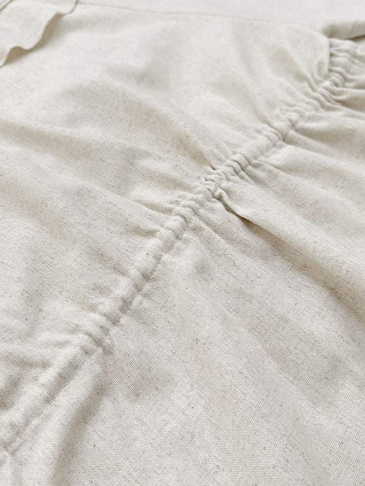 ナチュラルフリルレースアップブラウスショーツセット