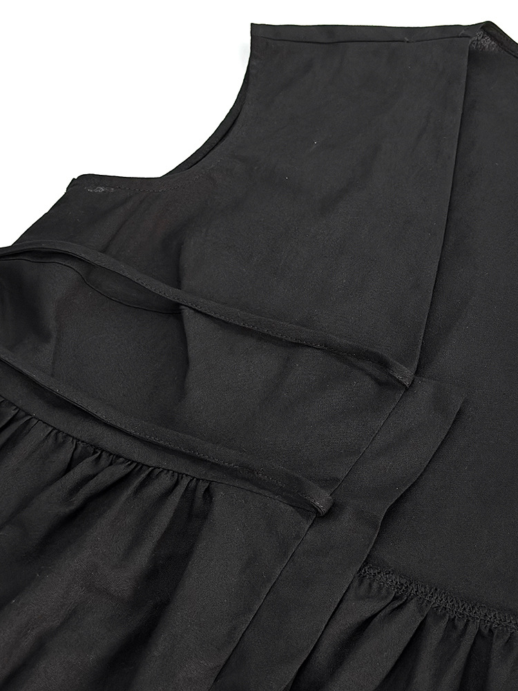 レースアップスリーブレスチュニックフレアパンツセット