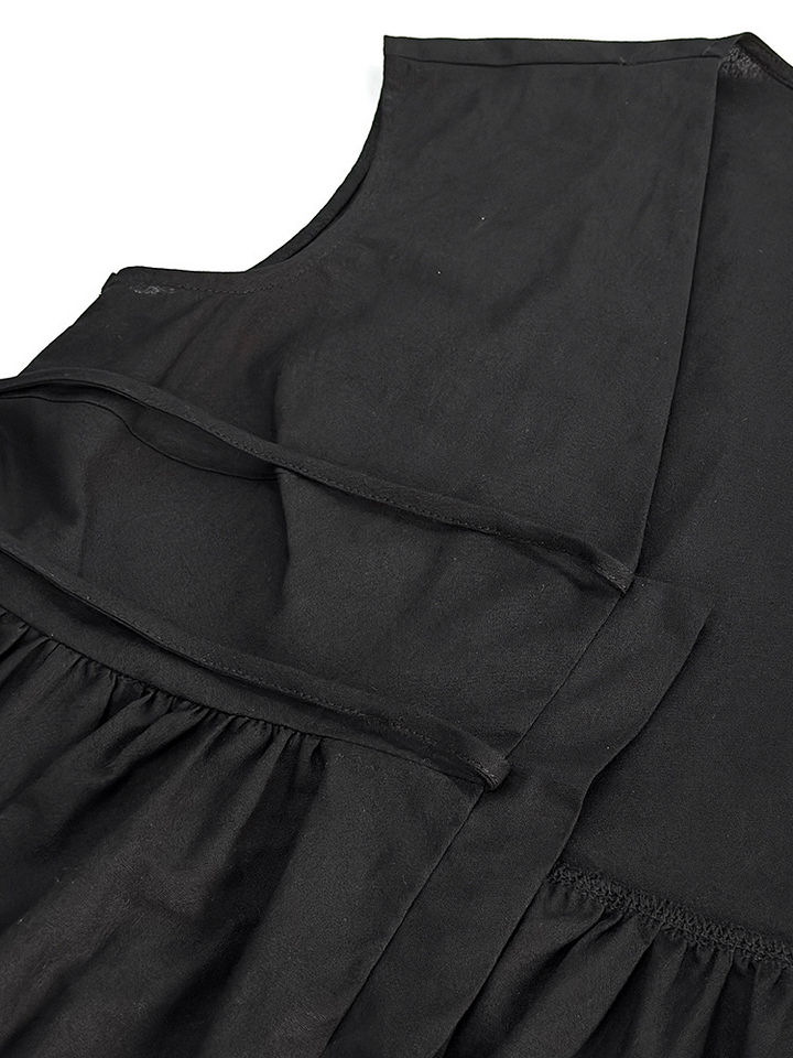 レースアップスリーブレスチュニックフレアパンツセット