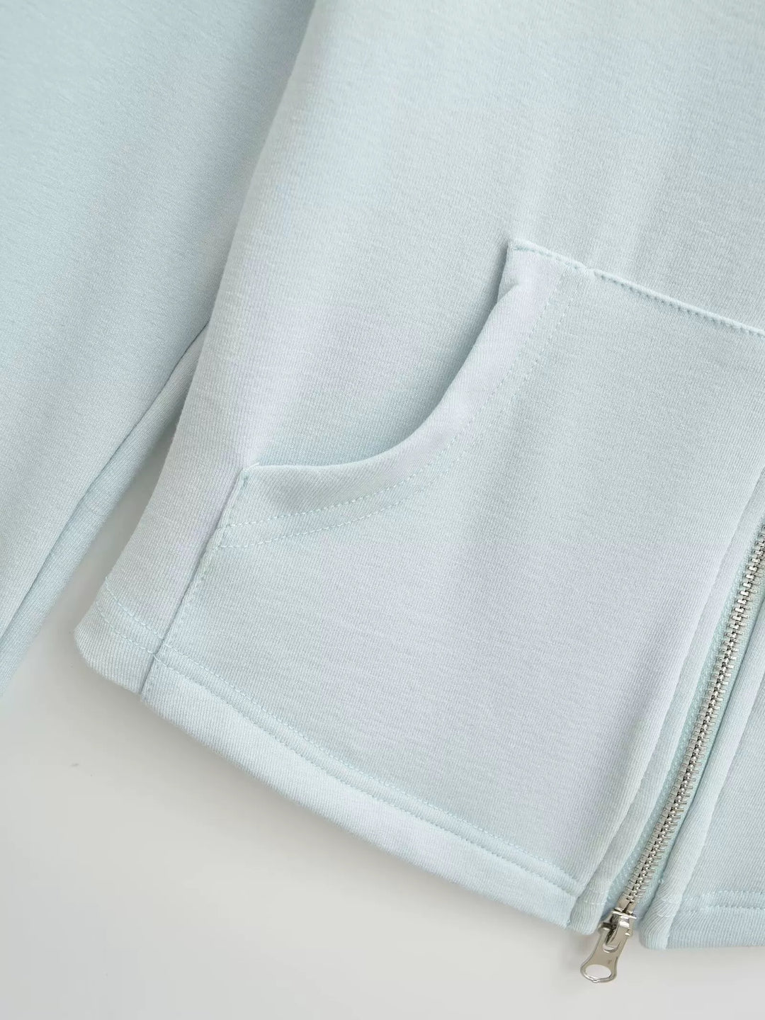 ベーシックソリッドカラージップアップパーカー