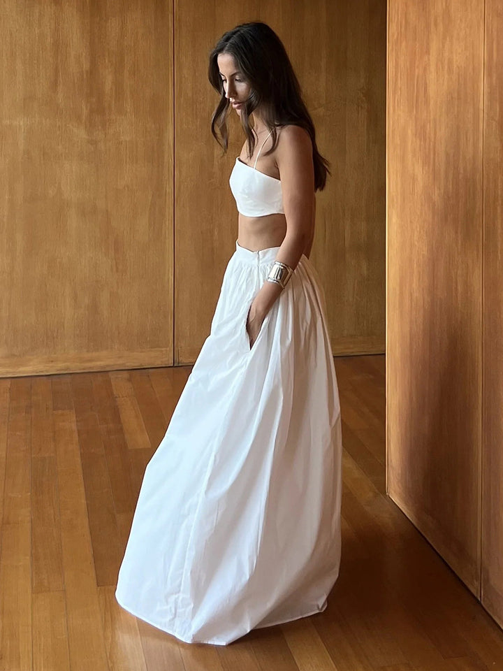 ブラトップロングフレアスカートセット