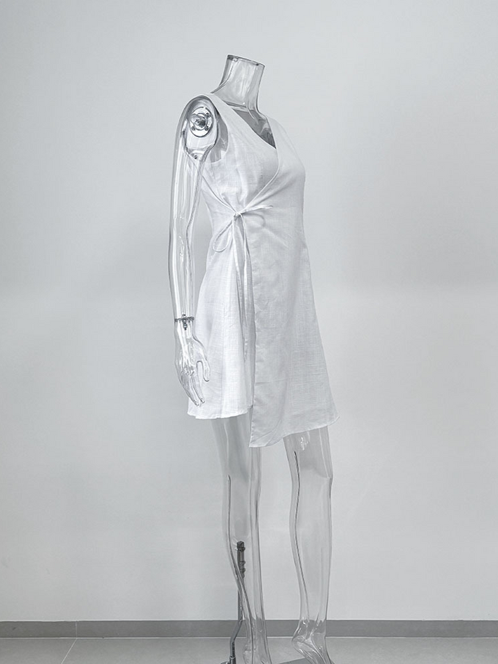 スリーブレスカシュクールミニワンピース