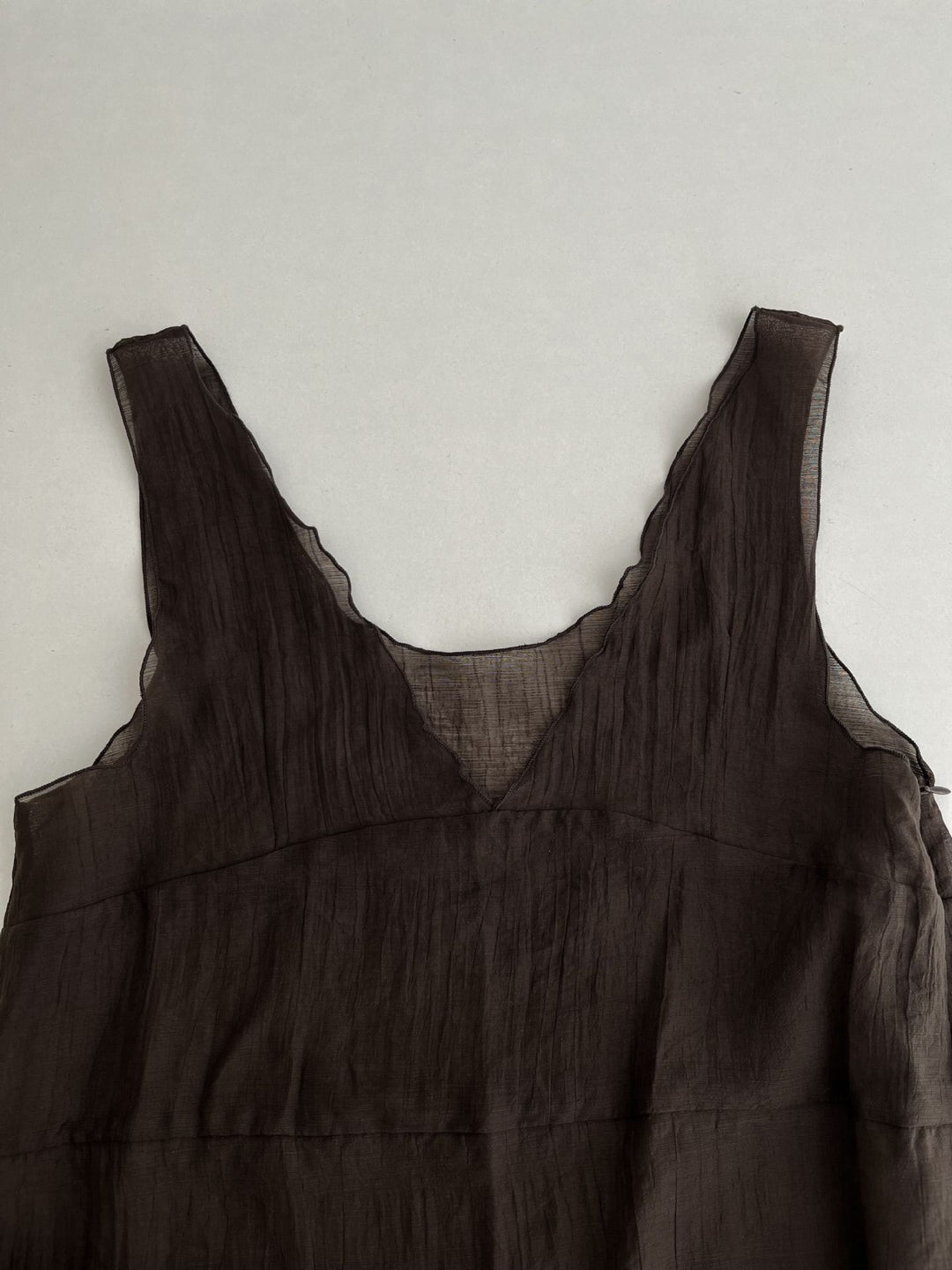 スカーフ付きテクスチャーワンピース