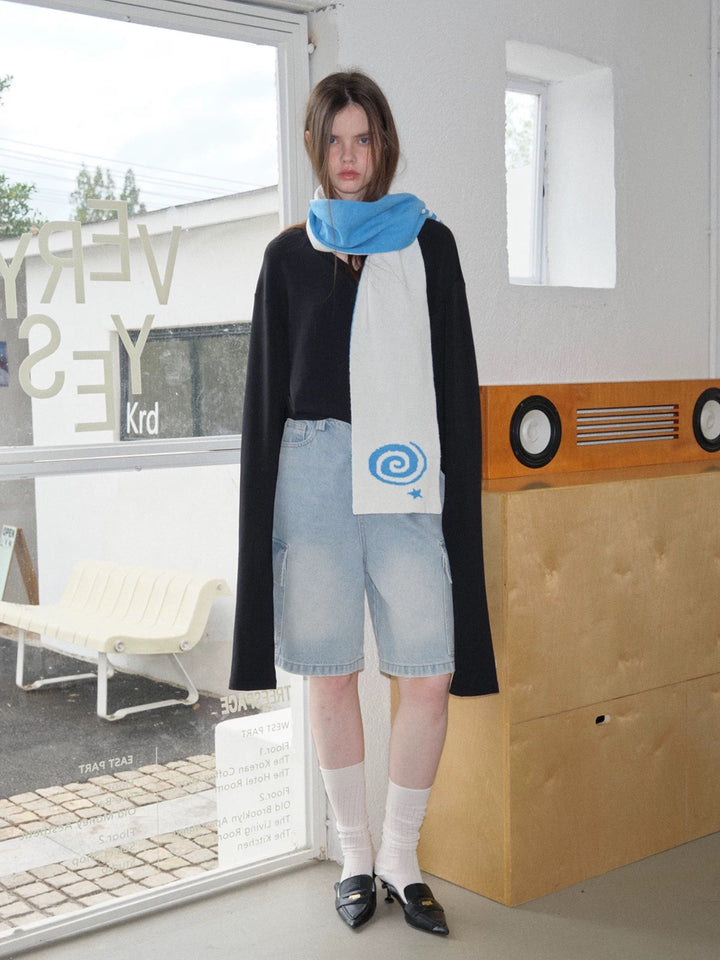 GuruGuruアートニットマフラー