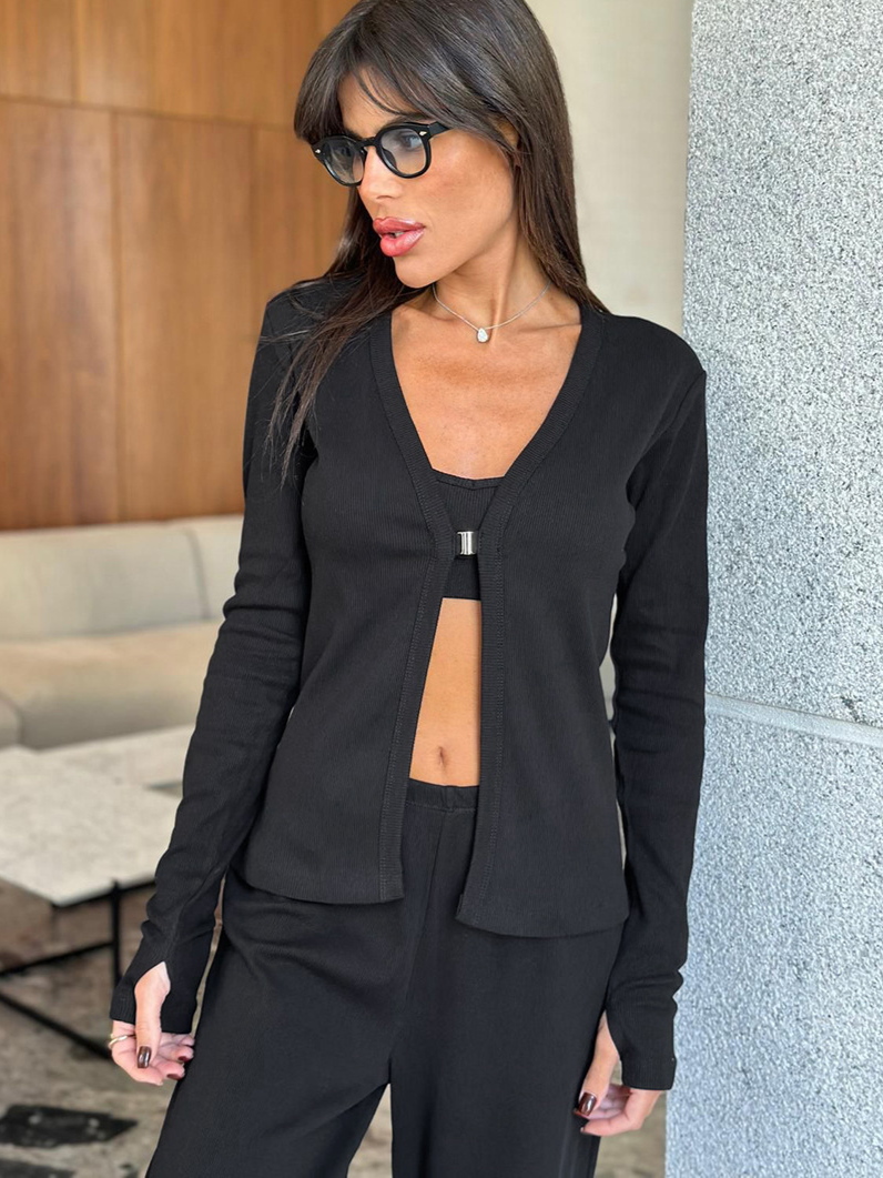 フィンガーホールカーディガン3ピースセット