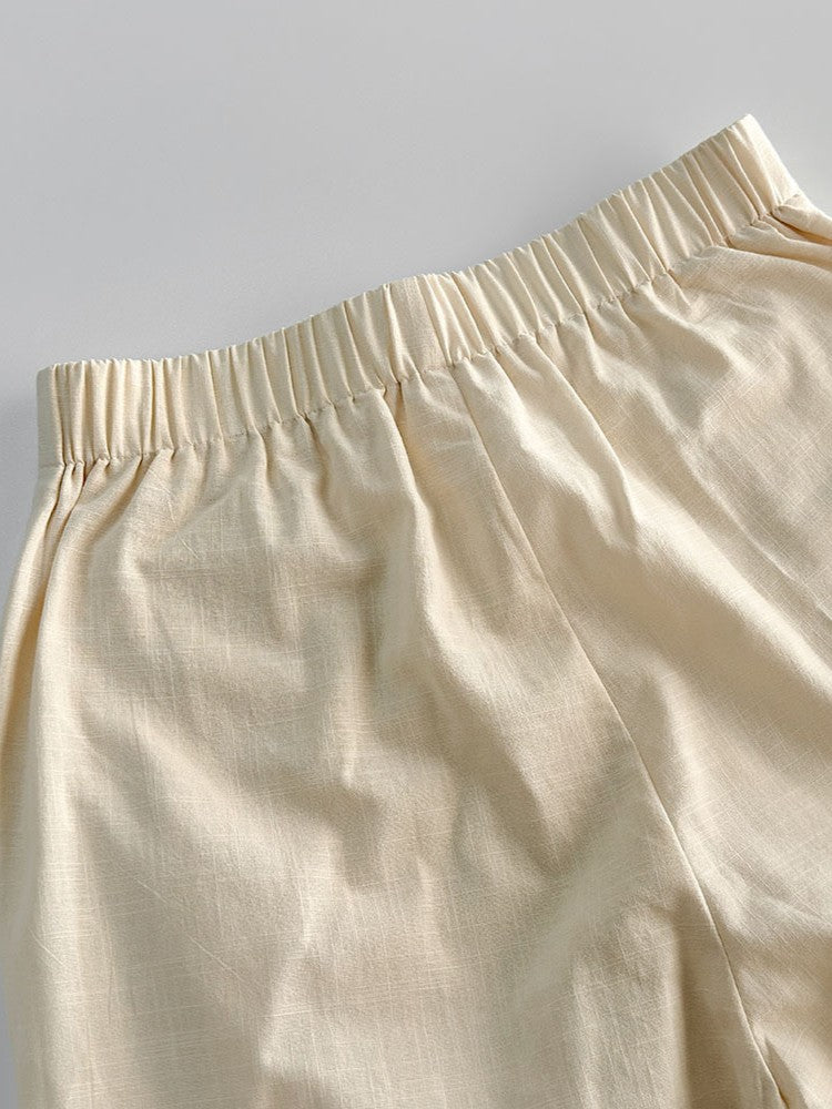 コットンラップベストパンツセットアップ