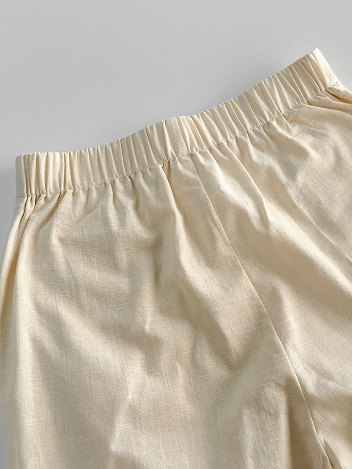 コットンラップベストパンツセットアップ