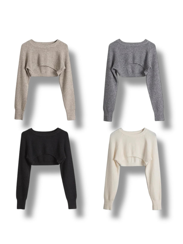 クロップドベーシックセーター