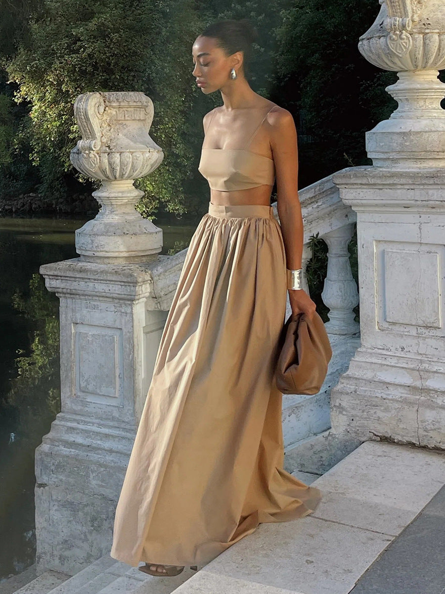 ブラトップロングフレアスカートセット