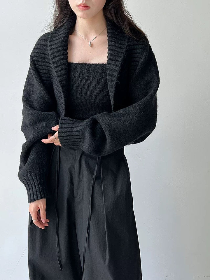 ウール混ニットボレロアンサンブル