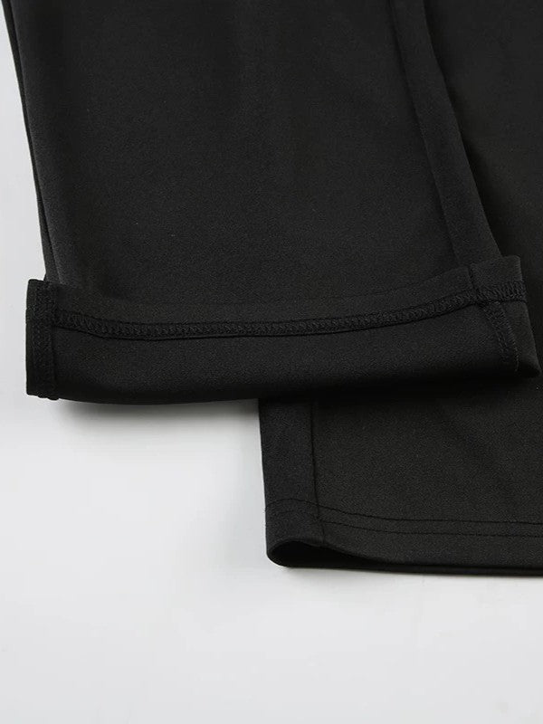 サイドスリットヘムカプリパンツ