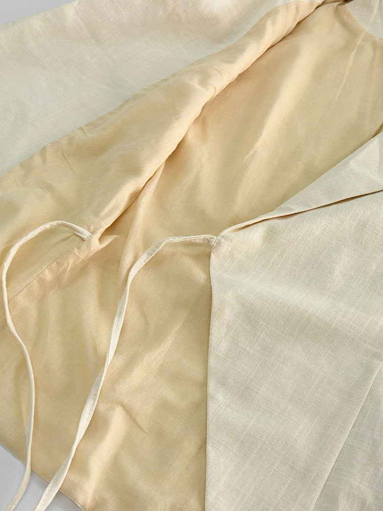 コットンラップベストパンツセットアップ