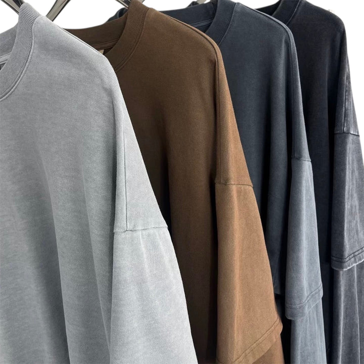 ヴィンテージライク12オンスレイヤードスリーブプルオーバー