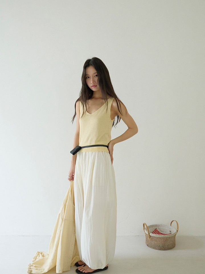 バンブーテクスチャーバルーンパンツ