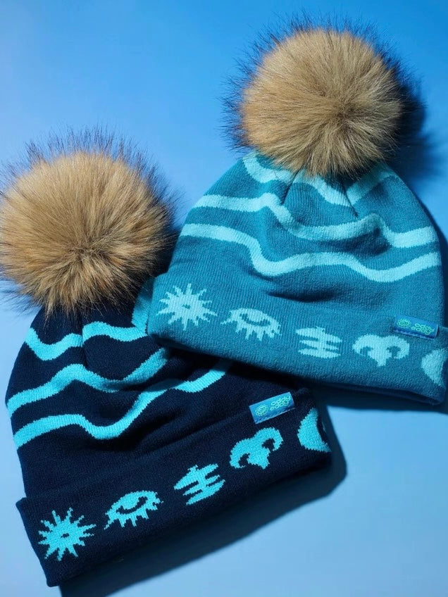 ニュアンス wavy pomponニットCap